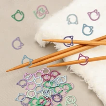 24-100 buah Penanda Tusuk Logam Telinga Kucing Aneka Warna, Cincin Pengunci Logam Spiral Terbuka, Penanda Tusuk Rajut Logam Kucing Kecil, Cocok untuk Rajutan Benang DIY, Menjahit, Penghitung Baris Proyek Rajut, Aksesoris Rajut - Sepuluh Warna - View 10