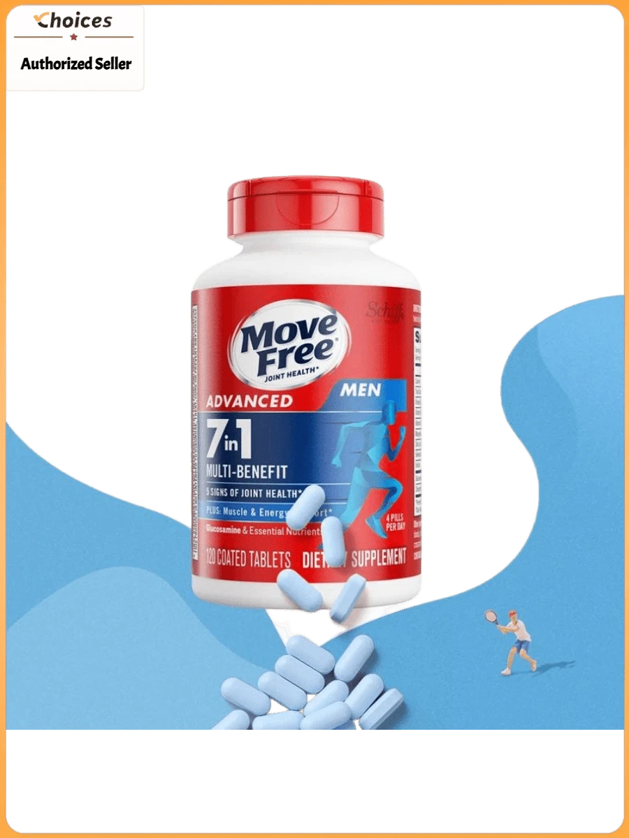 7-In-1 Glucosamine Chondroitin Joint Health Supplement | Calcium & B Vitamin Joint Wellness Formula | Daily Joint Support Capsules | 120 Pills (1 Bottle) - MEN - View 1