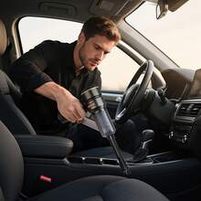 Aspiradora inalámbrica portátil, aspiradora multifuncional cuatro en uno, secador de pelo y aspiradora de mano, con regulación de tres velocidades y alta potencia, operación de un solo clic, adecuada para automóviles, hogares, oficinas, camping, teclados de computadora - Multicolor - Ver 3