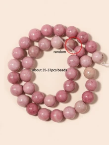 1 Strand Natural Stone Rhodonite Gemstone Smooth Round Loose Beads For Jewelry Making Diy Findings 4 6 8 10mm - Redwood - View 8