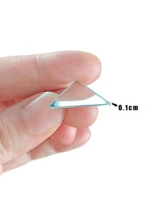 200 Pieces Of Small Triangular, Circular, Square, Heart-Shaped Combination Mirror Wall Stickers - 1mm - View 3