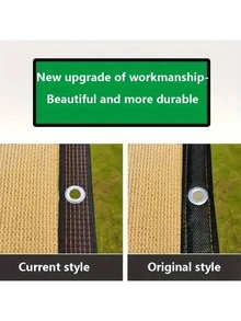 1 Multifunctional Outdoor Beige Sunshade Net, Thickened Sunshade Net, Courtyard Sunshade Net, With Edge Wrapping And Punching - Multicolor - View 7