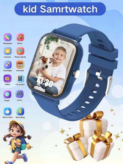 2026 New Fashion Kids Smart Watch, Supports Multiple Languages, Wireless Calling, Message Reminder, Records Children's Activity, Suitable As Birthday Or School Gift