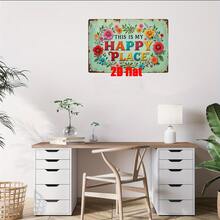 Biển treo tường kim loại 2D, 1 chiếc, poster trang trí tường nhà, tranh sắt treo tường chủ đề My Happy Place, phù hợp cho nhà ở, sân vườn, phòng ngủ, vườn ngoài trời, tiệm hoa, sân sau, phòng khách, quán cà phê, nhà hàng, ban công, quà tặng lý tưởng cho bạn bè, 8x12 inch - Nhiều màu - Xem 7