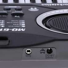 CASALIVA Piano Digital Eléctrico de 61 Teclas,  Juguete Musical Multifunción con Piano Simulado, Fuente de Alimentación, Bluetooth, para Principiantes en Casa/Escenario, Negro - Negro - Ver 3