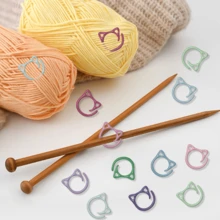 24-100 buah Penanda Tusuk Logam Telinga Kucing Aneka Warna, Cincin Pengunci Logam Spiral Terbuka, Penanda Tusuk Rajut Logam Kucing Kecil, Cocok untuk Rajutan Benang DIY, Menjahit, Penghitung Baris Proyek Rajut, Aksesoris Rajut - Sepuluh Warna - View 9