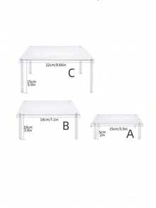 Giá đỡ bánh vuông bằng acrylic trong suốt, thích hợp cho đám cưới, tiệc tùng, trưng bày món tráng miệng. - Trong sáng - Xem 2