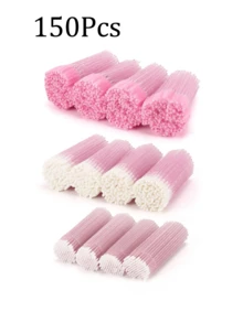 900/600/300/150/30支装睫毛嫁接套装，含刷子、唇刷、超细棉签、睫毛刷和一次性化妆工具 - 粉色 - 查看 13