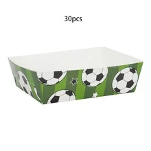 10/20/30pcs Football Party Food Trays, Football Birthday Party Supplies, Football Party Favors, Football Paper Plates, Football Food Boats For Football Theme Birthday Party Decoration - Type a - View 9