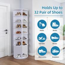 BorealBear 1 Pc Of Heavy-Duty Display Shoe Rack, 7-Tier Rotating Storage Shoe Rack, Multi-Functional Storage Rack, Large-Capacity Shoe Cabinet, With Sturdy Reinforcement Of Buckles, Easy To Assemble, Suitable For Organizing And Storing Shoes And Handbags - 查看 5