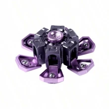 1pc 2026 New Arrival Transformable Finger Spinner Fidget Toy, Cool Mechanical Armor Design, Competitive Stress Relief Gadget, DIY Finger Gyro, Perfect Gift For Birthday, Holiday, And Any Occasion - Multicolor - View 9