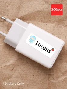 1-300张定制个性化姓名标签，防水防油贴纸，多种款式可选。可用作礼品盒和礼品袋的装饰标签，适用于派对礼品袋、储物袋、健身包、厨房罐、零食盒、冰箱食品储藏和衣柜抽屉。 - 多色1 - 查看 30