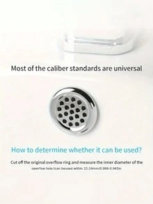 6pcs Kitchen & Bathroom Plastic Sink Overflow Cover, Bathtub Drain Cover, Round Overflow Ring Stopper (Fits 22-24mm Hole Diameter), Mother's Day Gift For Mom - A - View 6