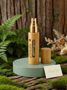 Customized Bamboo Fragrance Atomizer, Personalized Travel Spray Bottle, Wedding Favor, Travel Essential, Portable Gift - The Perfect Companion For Travel, Commute Or Fragrance Touch-Up Anytime, Allowing You To Enjoy Your Desired Scent - 10ml - View 7