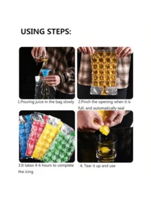 Vegetable, Juice, Puree, Ice Cream, Fruit Ice Cream Bags, Summer Essential, Low Temperature Sealed Storage Bags, Homemade Ice Cream Bags And Food Packaging Bags, Party Kitchen Gift Bags, Ice Packs, Crushed Ice Bags, Ice Tray Bags, Ice Cube Bags, Self-Sealing Transparent Lollipop Ice Bags - Multicolor - View 8