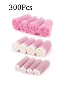 900/600/300/150/30支装睫毛嫁接套装，含刷子、唇刷、超细棉签、睫毛刷和一次性化妆工具 - 粉色 - 查看 14