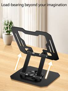 Rotatable & Foldable Metal Desktop Stand, Suitable For IPad, Tablet, Laptop, For Live Streaming, Learning, Binge-Watching, And Tablet Cooling - View 4