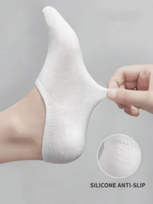 5 Pairs Black Low-Cut Summer Men's Breathable Boat Socks Travel Vacation Essential Thin Cotton Socks No-Show Socks - Multicolor - View 2