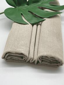 Beige Faux Linen Sewing Fabric, 50*150cm Long Strip Cloth, Suitable For Embroidery, Patchwork, Pillow, Placemat, Table Runner DIY, Wall Hanging Home Decor, Handmade DIY Fabric Decoration Material - Imitation Linen 50*150 - View 4