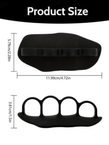 1对四指握力器健身哑铃举重硅胶掌托防滑防滑握把防茧握把 - 彩色 - 查看 3