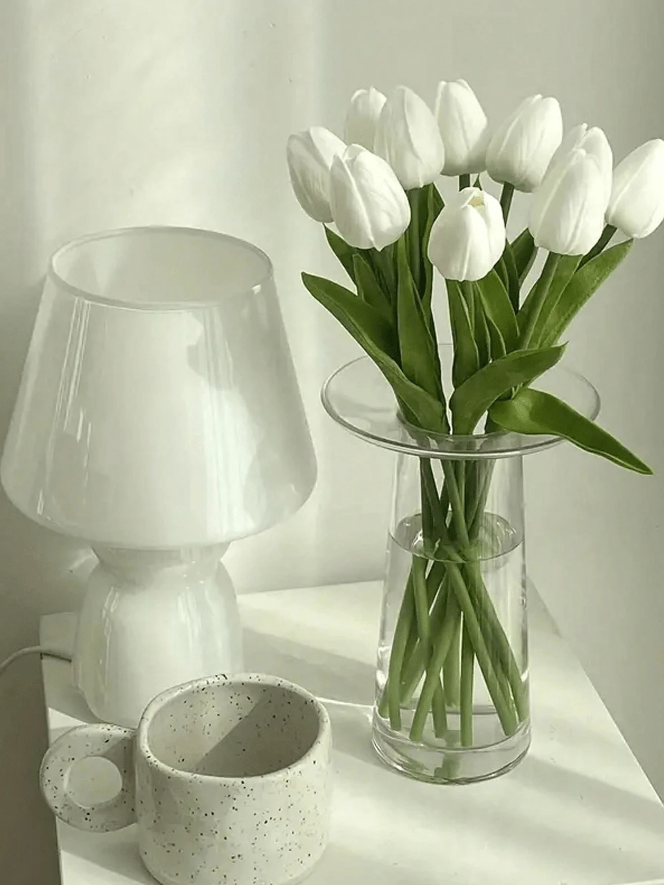 10支仿真郁金香，触感逼真，家居装饰花卉，婚礼花束装饰，母亲节礼物 - 彩色 - 查看 1