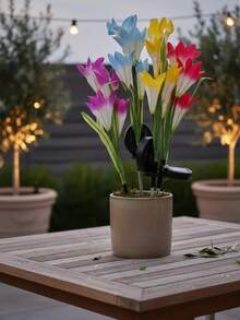 Decorative Solar LED Flower Lamp For Garden Patio Outdoor - Set - View 2