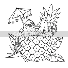 GDTME 1.《可爱夏日》成人涂色书 - 温暖舒适的设计，夏日元素：美味的西瓜、快乐的野餐、海滩度假、放松身心、生日礼物、返校礼物、复活节礼物、母亲节礼物、涂色书、办公用品、学习用品 - TL-445 - 查看 7