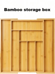 1pc Adjustable Bamboo Drawer Organizer,Retractable Knife And Fork Division Organizer Box,Drawer Type Tableware Storage Box,For Utensils And Silverware - Expandable Cutlery Tray For Kitchen, Bedroom, And Living Room1pc Adjustable Bamboo Drawer Organizer,Retractable Knife And Fork Division Organizer Box,Drawer Type Tableware Storage Box,For Utensils And Silverware - Expandable Cutlery Tray For Kitchen, Bedroom, And Living Room,Mothers Day Gift. - Màu vàng - Xem 10