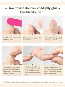 10pcs Handmade 3D Bow Nail Stickers, Versatile Reusable False Nails For Brightening Skin Tone - Multicolor - View 9