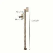 落地式猫树塔，实木猫抓柱配剑麻绳梯，大型猫攀爬架 - 摩卡棕 - 查看 5