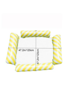 4-Tube Striped Floating Hammock, Adult Inflatable Water Bed, Inflatable Floating Lounger, 2-Tube Hanging Bed, 4-Tube Hanging Bed - Four-tube Floating - View 6