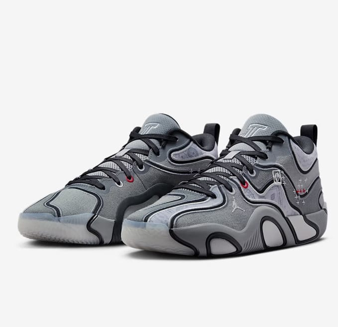 Giày bóng rổ nam Nike mới với độ bám và đệm êm ái, giày bóng rổ cổ cao Jordan Tatum 3 với khả năng hỗ trợ mạnh mẽ, màu xám trắng, giày bóng rổ thường ngày đa năng, kiểu dáng bán chạy, HV5911-002 - Trắng ngà - Xem 1