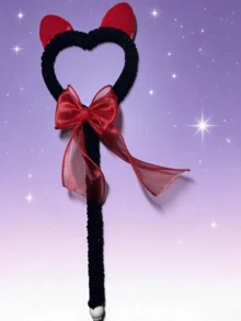 New DIY Handmade Plush Cat Teaser Wand, Mixed Color Magic Heart & Moon Cat Interactive Toy - Multicolor - View 1