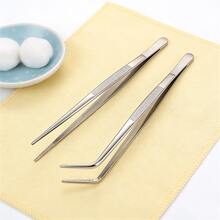 A Set Of 2pcs Lengthened Stainless Steel Tweezers-Multi-Purpose Tea Art Cr Tweezers, Aquatic Plants Landscape Tools Succulent Tweezers - C-Silver - View 13