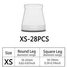 12/28/36/40pcs Transparent Black Round Chair Leg Protectors, Non-Slip, Soundproof, No Power Needed, Easy Installation, Reusable, Durable, Anti-Scratch, Suitable For Home And Office - Multicolor - View 9