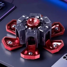 1pc 2026 New Arrival Transformable Finger Spinner Fidget Toy, Cool Mechanical Armor Design, Competitive Stress Relief Gadget, DIY Finger Gyro, Perfect Gift For Birthday, Holiday, And Any Occasion - Multicolor - View 5