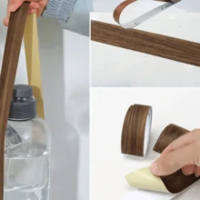 1卷10米/393.7英寸木纹自粘封边条 - 家具封边胶带，即撕即贴，适用于橱柜、门、桌子 - 哑光家具装饰胶带 - 易于粘贴和移除，不留痕迹 - DIY家居装饰，橱柜边缘 - A - 查看 13