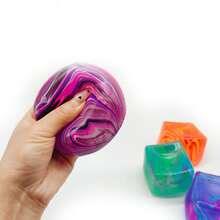 1pc Marble Pattern Slow Rising Cube Toy: Transparent Swirl Design Slow Rebound Cube Toy, Soft And Slowly Rises, Suitable For Children And Adults, Great For Desktop Games And Stress Relief. - NNL30 - View 6