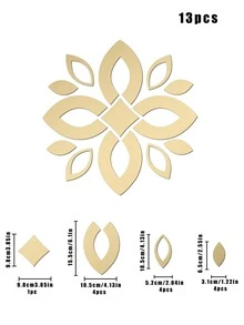 13片金色四叶花瓣镜面墙贴 - 花瓣 - 查看 11
