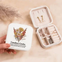 Customizable Leather Jewelry Box, Perfect Gift For Mother's Day And Birthday (For Women) - Multicolor - View 5