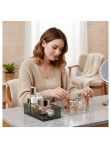 Hộp đựng đồ trong suốt, hộp đựng đồ ăn nhẹ để bàn, hộp đựng các vật dụng nhỏ linh tinh, hộp nhựa acrylic, hộp đựng đồ hình chữ nhật để bàn. - Xem 4