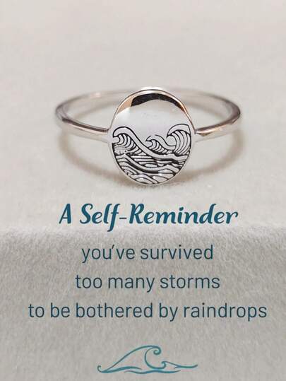 1pc Vintage Wave Pattern Ring, Suitable Gift For Men And Women, Family/Friends/Lover