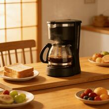 Cafetera Eléctrica de Goteo para Hogar y Oficina, Máquina de Café con Preparación Rápida, Jarra de Vidrio Resistente con Marcador de Nivel, Diseño Compacto con Interruptor de Un Solo Toque, Fácil de Limpiar para Cocina Desayuno Diario, Cafetera Semi-Autom - Tipo de Enchufe A USA (110-127V) - Ver 4