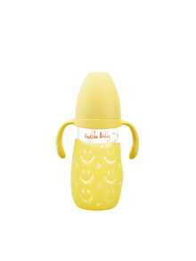 1pc Baby Glass Bottle With Handle, Silicone Protective Cover, 360° Gravity Ball Straw. High Borosilicate Glass, Heat-Resistant Anti-Drop, Infant & Toddler Training Cup - Multicolor - View 6