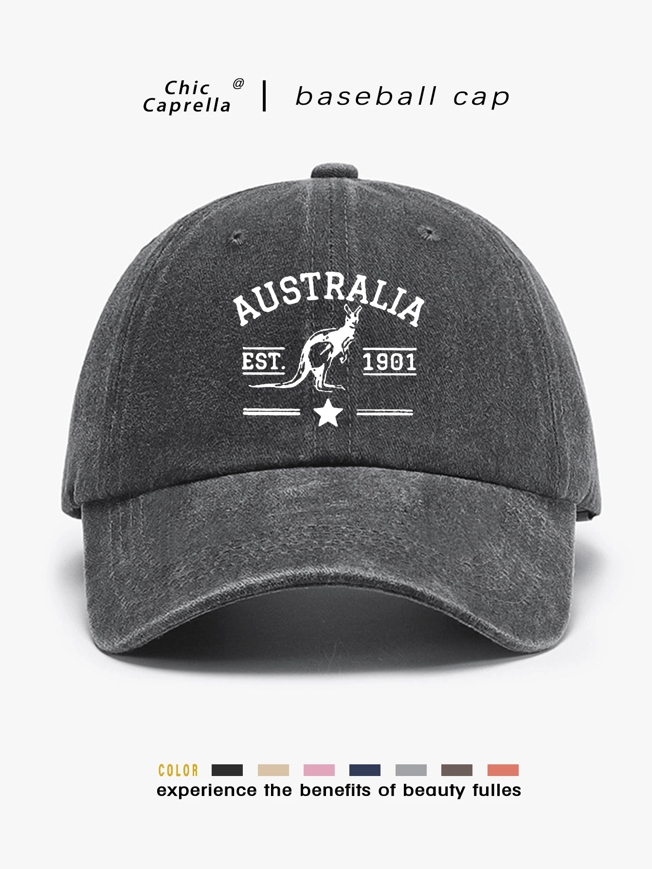 A Retro Washed Hat All-Season Spring Summer Autumn Winter Wearable Adjustable Strap Suitable For Valentine's Day Weddings Christmas School Season Father's Day