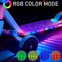 Bicycle LED Ambient Light Strip (1 To 2), White Battery Box, 5V USB Power Supply (Batteries Not Included), High-Quality Light Strip With 15 LED Beads, RGB Dynamic + Static Lighting Modes, Suitable For Night Riding, Daily Riding, And Outdoor Riding. Multiple Lighting Modes Enhance The Riding Atmosphere, A Cool Riding Companion, And A Party/Festival Decorative Light. - 2-in-1 RGB Colorful Bicycle Light Strip - View 6