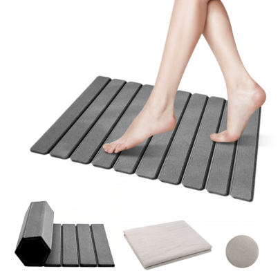 KIROTLA Tapete de baño alfombrilla antideslizante alfombra de baño de microfibra tapete para piso lavable a máquina ultra absorbente de agua y suave