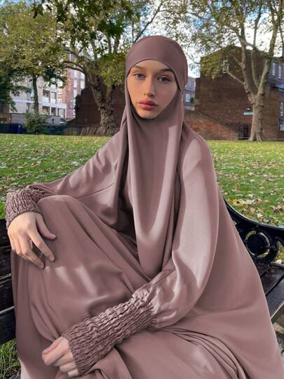 1pc Khima Prayer Jilbab, Loose Design With Good Privacy, Premium Jilbab For Muslim Women Prayer, Islamic Clothing Khimar Abaya Prayer Jilbab