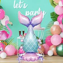 1pc 61-Inch Oversized Mermaid Tail Shaped Aluminum Foil Balloon With Star And Tail Decor, Suitable For Birthday, Graduation, Wedding Celebration - View 3