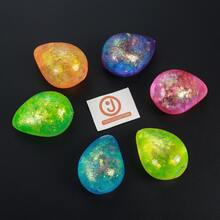 1pc Glitter Teardrop Slow Rising Stress Relief Toy: Shiny Transparent Teardrop-Shaped Slow Rebound Toy, Soft And Slowly Rising, Suitable For Children And Adults, Great For Desktop Games And Anxiety Relief. - NNL19 - View 3